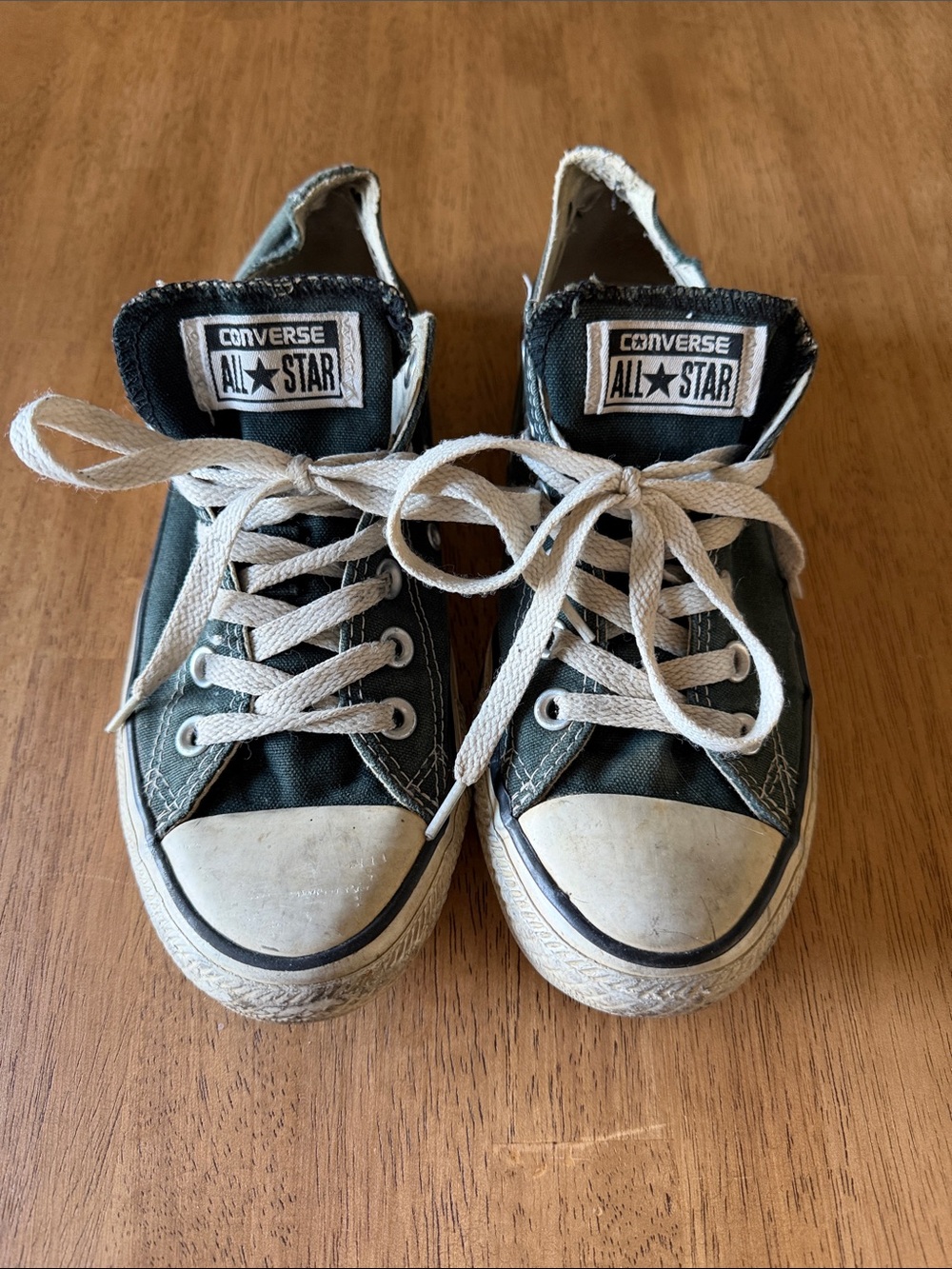 Converse Kids Black Canvas Low-Top Sneakers with White Accents